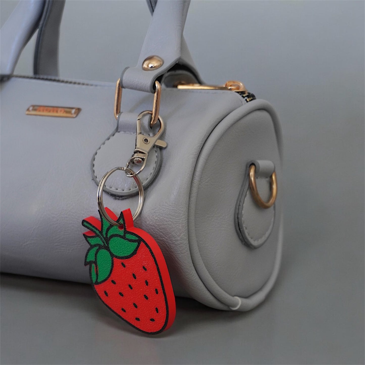Strawberry NFC Bag Charm – Customizable Smart Accessory