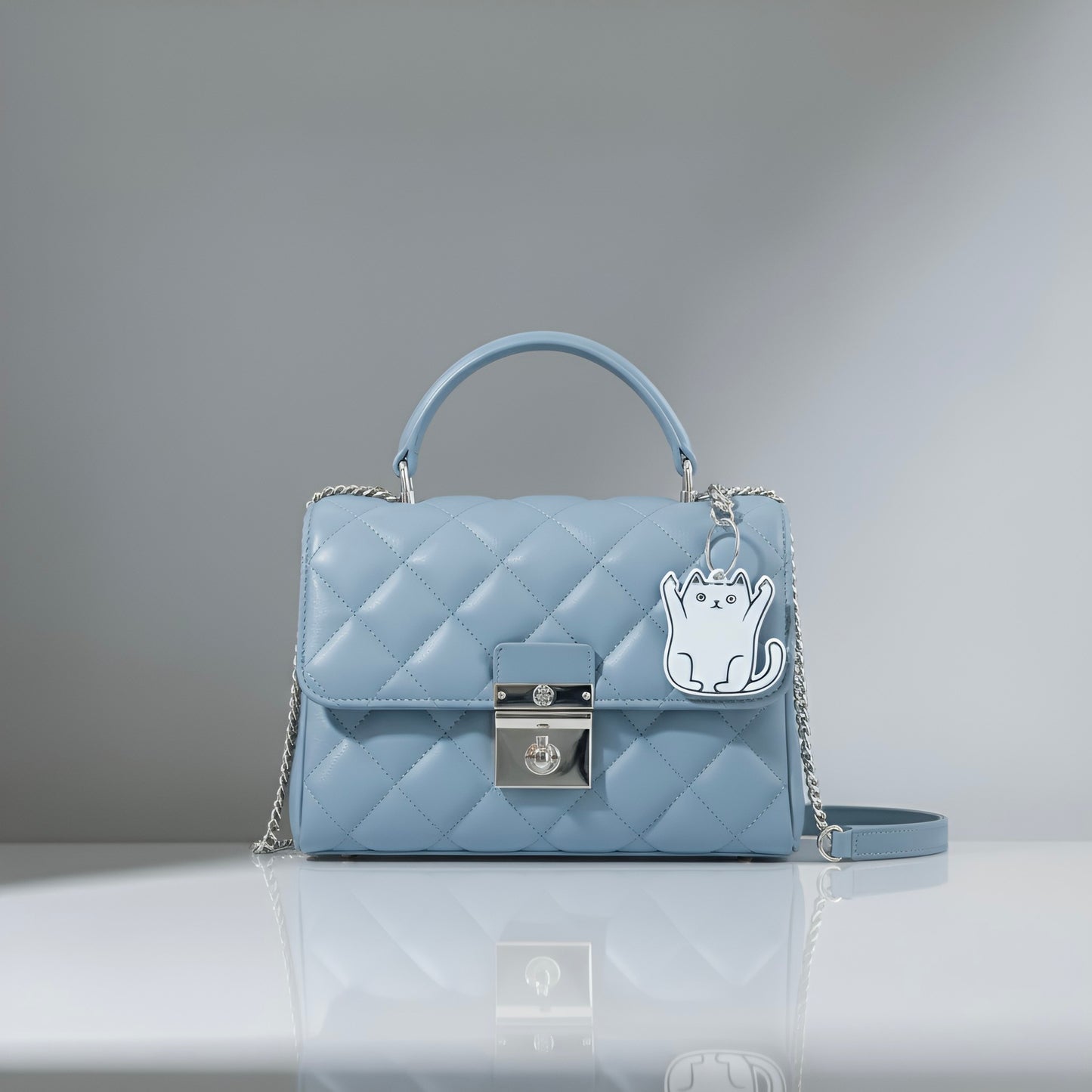 Sassy Cat Bag Charm – Middle Finger Gesture with Cute Style