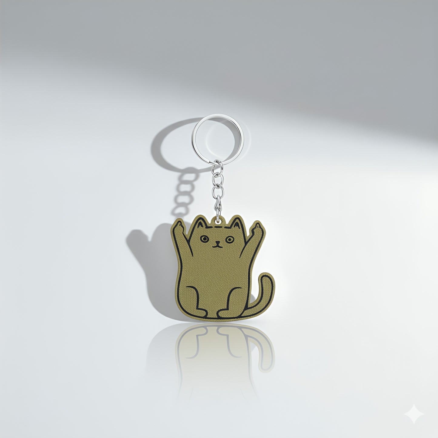 Sassy Cat Bag Charm – Middle Finger Gesture with Cute Style