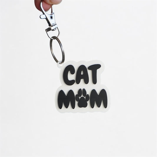 Cat Mom Keychain – Color Customization