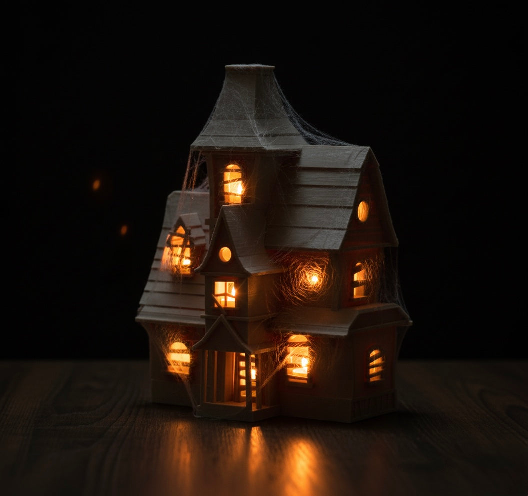 Halloween Haunted House with Candle Light