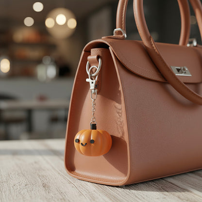 Spooky pumpkin bag charm
