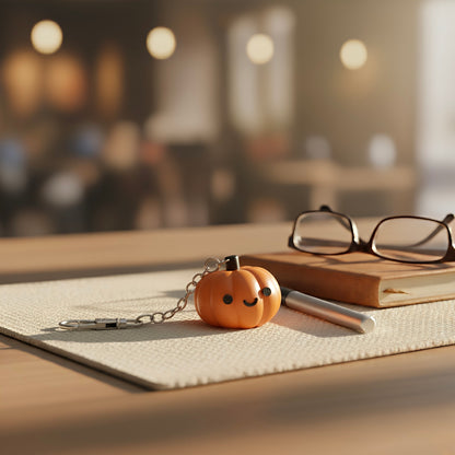 Spooky pumpkin bag charm