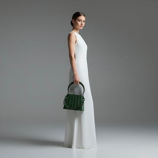 Sculpta  –  Chunky Chain Pleated Bag