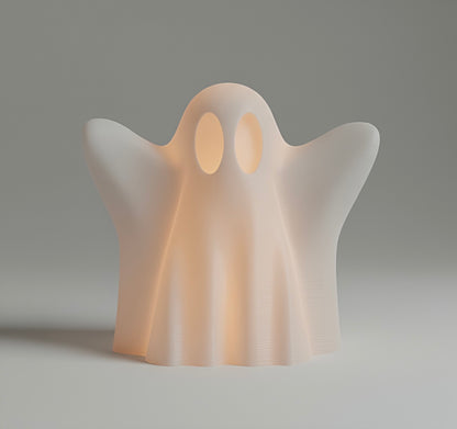 Halloween Ghost Figurine with Included Light | Spooky 3D Printed Night Decor
